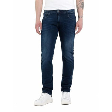 Replay Herren Jeans Anbass Slim-Fit mit Power Stretch, Dark Blue 007-1 (Blau), 30W / 32 im Sale